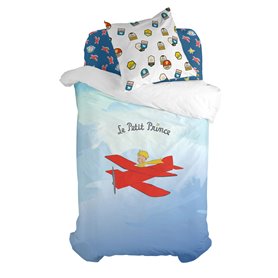 Parure de couette HappyFriday Le Petit Prince Son Avion Multicouleur Lit 1 persone 2 Pièces