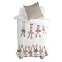 Parure de couette HappyFriday Moshi Moshi Rabbit Family Multicouleur Lit 1 persone 2 Pièces