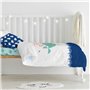 Parure de couette HappyFriday Moshi Moshi Whale Multicouleur Lit de bébé 2 Pièces