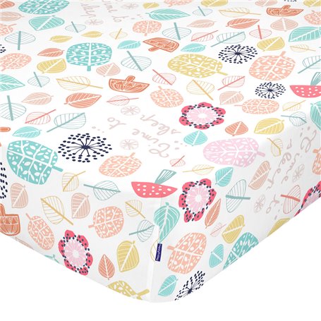 Drap housse HappyFriday MOSHI MOSHI Multicouleur 60 x 120 x 14 cm