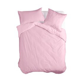 Housse de Couette HappyFriday Basic Rose clair 140 x 200 cm