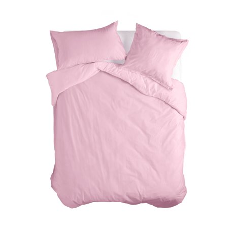 Housse de Couette HappyFriday Basic Rose clair 200 x 200 cm