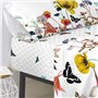 Drap housse HappyFriday Birds of paradise Multicouleur 140 x 200 x 32 cm 