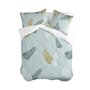 Housse de Couette HappyFriday Blanc Foliage mint  Multicouleur 200 x 200 cm