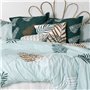 Housse de Couette HappyFriday Blanc Foliage mint  Multicouleur 200 x 200 cm