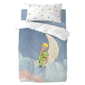 Parure de couette HappyFriday Le Petit Prince La Lune Multicouleur Lit de bébé 2 Pièces