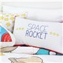 Housse de coussin HappyFriday Mr Fox Space Rocket Multicouleur 50 x 30 cm