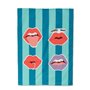 Tissu de cuisine HappyFriday Aware Lips Multicouleur 70 x 50 cm (2 Unités)