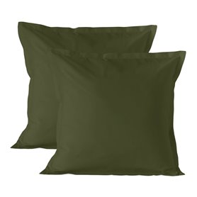 Taie d'oreiller HappyFriday Basic Vert 60 x 60 cm (2 Unités)