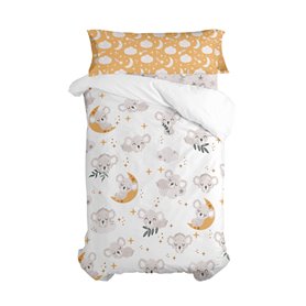 Parure de couette HappyFriday Moshi Moshi Baby Koala Multicouleur Lit 1 persone 2 Pièces