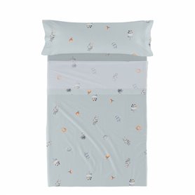Jeu de draps HappyFriday HF Mini Nut Multicouleur Lit 1 persone 2 Pièces