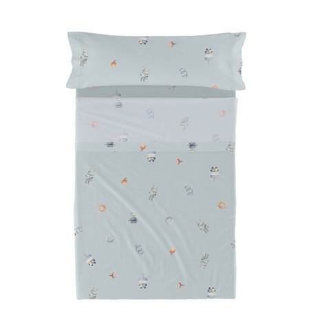Jeu de draps HappyFriday HF Mini Nut Multicouleur Lit 1 persone 2 Pièces