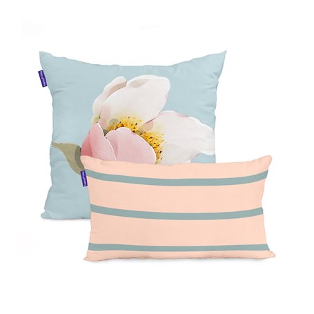 Set de housses de coussin HappyFriday Spring blossom Multicouleur 2 Pièces