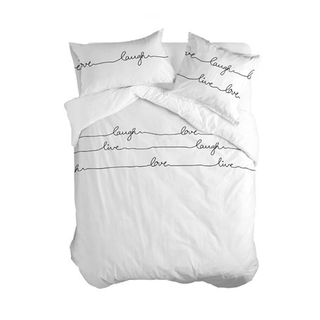 Housse de Couette HappyFriday Blanc Live Multicouleur 240 x 220 cm