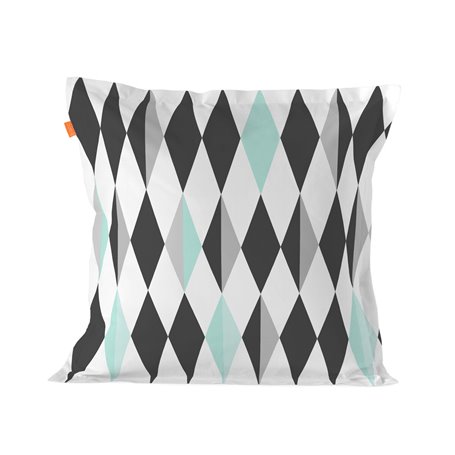 Housse de coussin HappyFriday Blanc Diamond  Multicouleur 60 x 60 cm