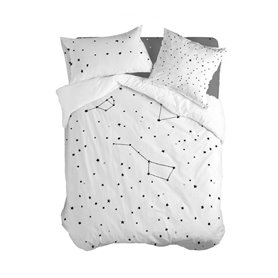 Housse de Couette HappyFriday Blanc Constellation Multicouleur 200 x 200 cm