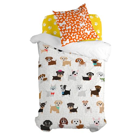 Parure de couette HappyFriday Mr Fox Dogs Multicouleur Lit 1 persone 2 Pièces