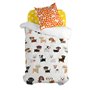 Parure de couette HappyFriday Mr Fox Dogs Multicouleur Lit 1 persone 2 Pièces