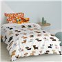 Parure de couette HappyFriday Mr Fox Dogs Multicouleur Lit 1 persone 2 Pièces