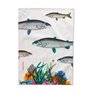 Tissu de cuisine HappyFriday Fish Multicouleur 70 x 50 cm (2 Unités)