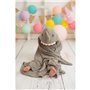 Serviette de toilette Crochetts Gris 148 x 2 x 108 cm Dinosaure