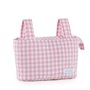 Sac organisateur pour poussette de bébé Mi bollito Rose Vichy 15 x 18 x 45 cm