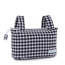 Sac organisateur pour poussette de bébé Mi bollito Noir Vichy 15 x 18 x 45 cm