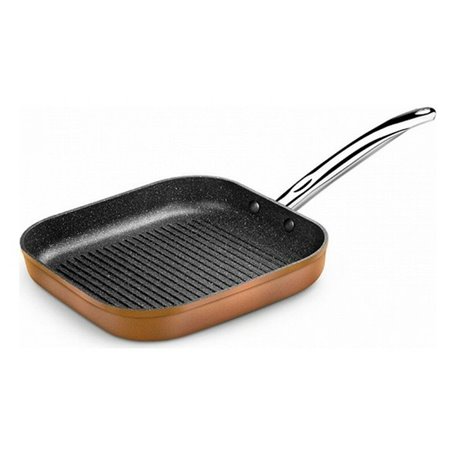 Poêle à Grilller avec Rayures Monix M740030 Grill 28 cm Aluminium forgé (4 Pièces) (4 Unités)