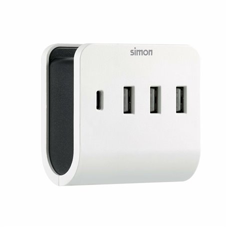 Chargeur mural Simon CL610304 Blanc/Noir