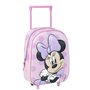 Cartable à roulettes Minnie Mouse Rose 25 x 37 x 10 cm