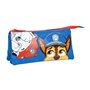 Trousse Fourre-Tout Triple The Paw Patrol Bleu 22 x 12 x 2 cm