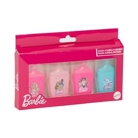 Ensemble de Marqueurs Fluorescents Barbie Rose 4 Pièces