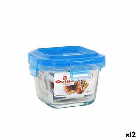 Boîte à lunch hermétique Quttin Bleu Carré 160 ml 9 x 9 x 6