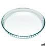 Moule à gâteaux Pyrex Classic Vidrio Transparent verre Plat Rond 25 x 25 x 4 cm 6 Unités