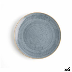 Assiette plate Ariane Terra Céramique Bleu (24 cm) (6 Unités)