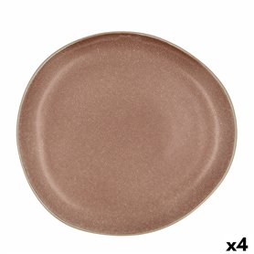 Assiette plate Bidasoa Gio Irrégulier Céramique Marron 26