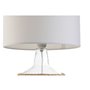 Lampe de bureau Home ESPRIT Blanc Marron Verre Corde 220 W 60 V 28 x 28 x 45 cm (2 Unités)