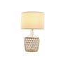 Lampe de bureau Home ESPRIT Blanc Marron Verre Corde 220 W 60 V 28 x 28 x 45 cm (2 Unités)