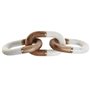 Figurine Décorative Home ESPRIT Blanc Marron Doré Chaîne 10 x 10 x 36 cm