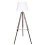 Lampadaire Home ESPRIT Blanc Marron Bois 40 x 40 x 150 cm