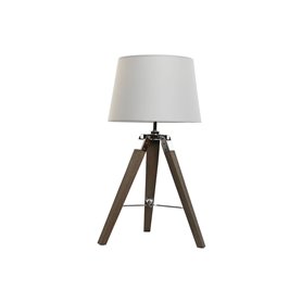 Lampe de bureau Home ESPRIT Blanc Marron Bois 36 x 36 x 60 cm