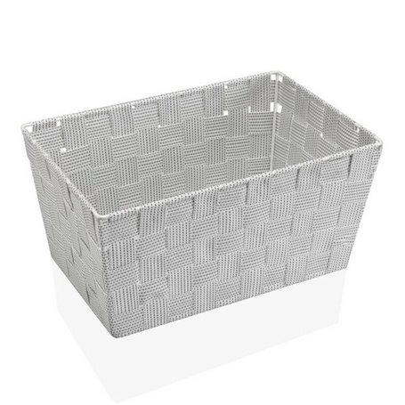 Panier Multi-usages Versa Noir Blanc Bain et douche 20 x 15 x 30 cm