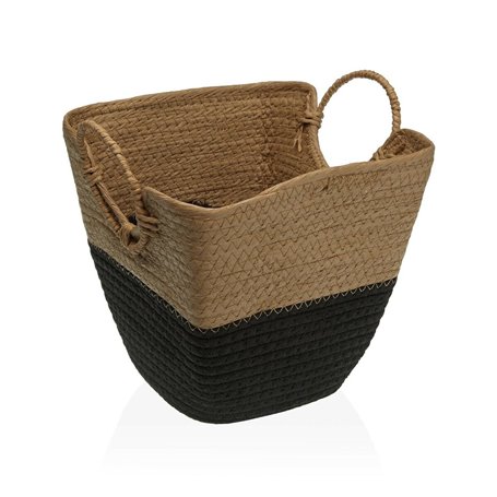 Panier Versa Noir Papier Bain et douche 21 x 21 x 21 cm