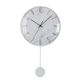 Horloge Murale Versa Pendule Métal Verre Bois MDF 4