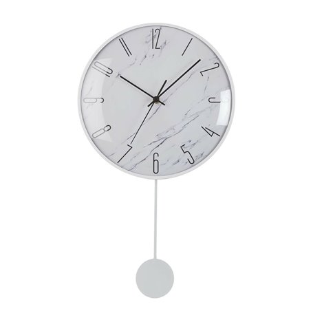 Horloge Murale Versa Pendule Métal Verre Bois MDF 4