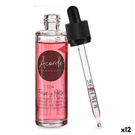 Essence soluble dans leau Fraise Crème 50 ml (12 Unités)