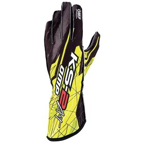 Gants de karting OMP KS-2 ART Jaune/Noir Noir Noir/Jaune S