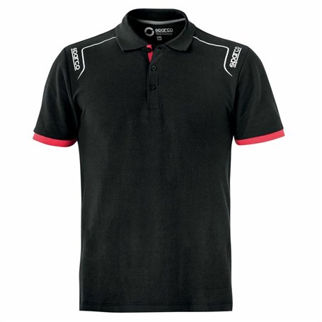 Polo à manches courtes homme Sparco S02407NR4XL Noir