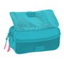 Trousse Fourre-Tout Triple Munich Turquesa Turquoise (21,5 x 10 x 8 cm)