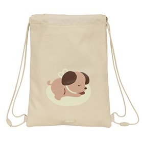 Sac à dos serré par des ficelles Safta Puppy Beige